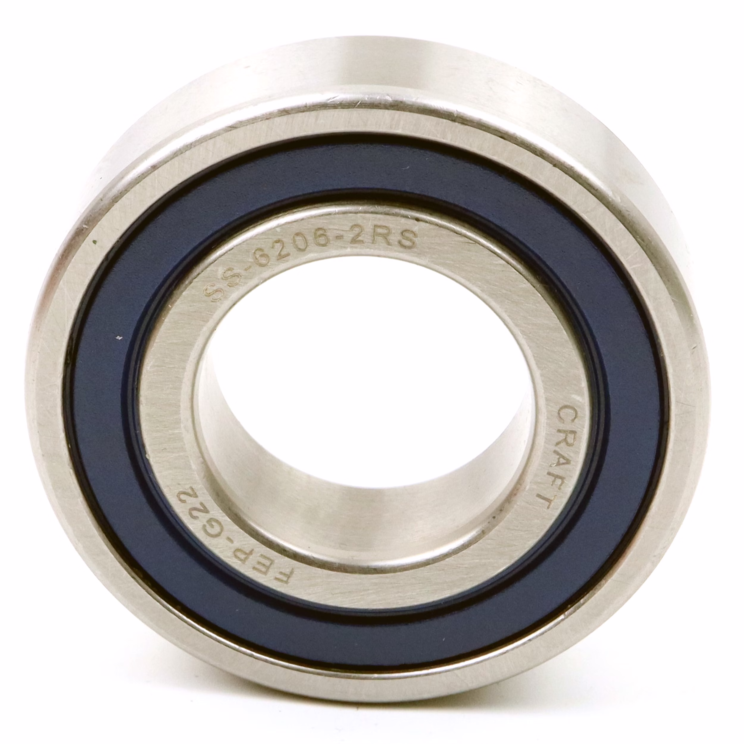 Deep groove ball bearing SS-6206 Two RS 30x62x16mm, DIN 625 ISO 15, high-speed radial bearing, low-friction, smooth-running, made of high-quality stainless steel PP010500 ball bearing radial bearing puller machine grease bearing deep groove ball bearing ball shaft sealing ring cover washer rubber steel cage housing tight loose din 625 table rolling bearing plain bearing clearance c3 c4 needle bearing needle roller and cage