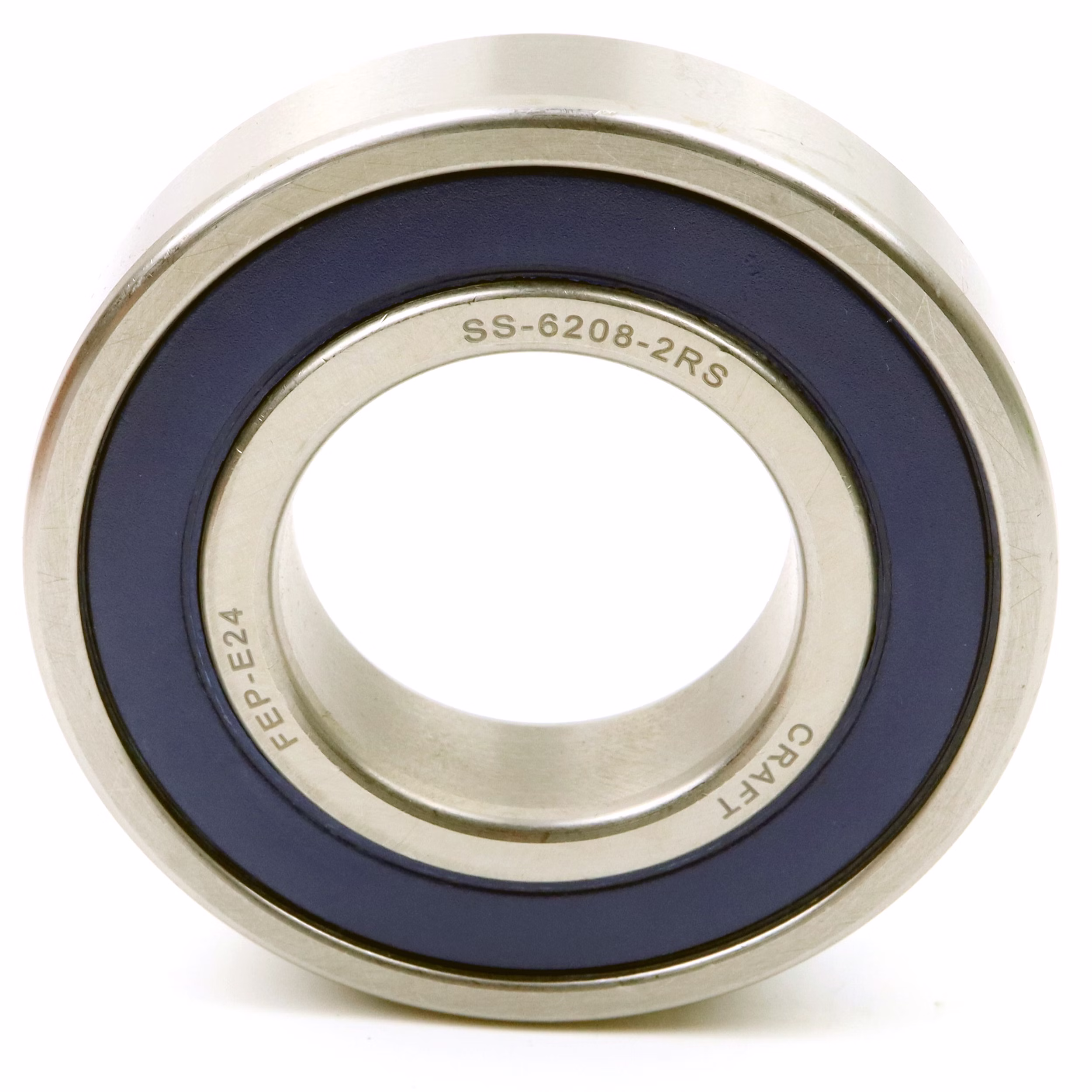 Deep groove ball bearing SS-6208 Two RS 40x80x18mm, DIN 625 ISO 15, high-speed radial bearing, low-friction, smooth-running, made of high-quality stainless steel PP010502 ball bearing radial bearing puller machine grease bearing deep groove ball bearing ball shaft sealing ring cover washer rubber steel cage housing tight loose din 625 table rolling bearing plain bearing clearance c3 c4 needle bearing needle roller and cage