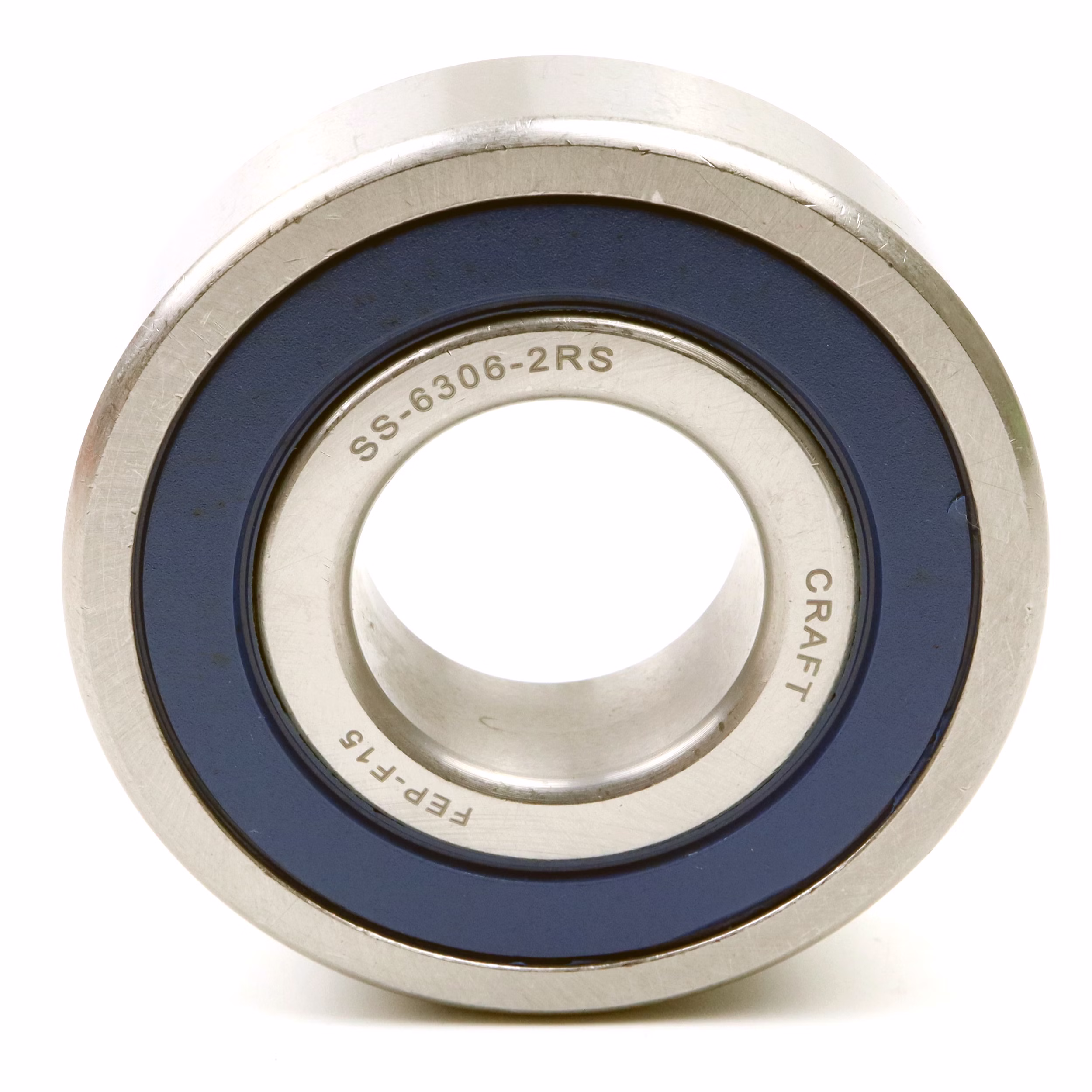 Cuscinetto a sfere a gola profonda SS-6306 Due RS 30x72x19mm, DIN 625 ISO 15, cuscinetto radiale ad alta velocità, a basso attrito, scorrevole, in acciaio inossidabile di alta qualità PP010594 cuscinetto a sfere cuscinetto radiale macchina estrattore cuscinetto a grasso cuscinetto a sfere albero a sfere anello di tenuta disco di copertura gabbia in acciaio gomma alloggiamento stretto sciolto din 625 tabella cuscinetto volvente cuscinetto a stris