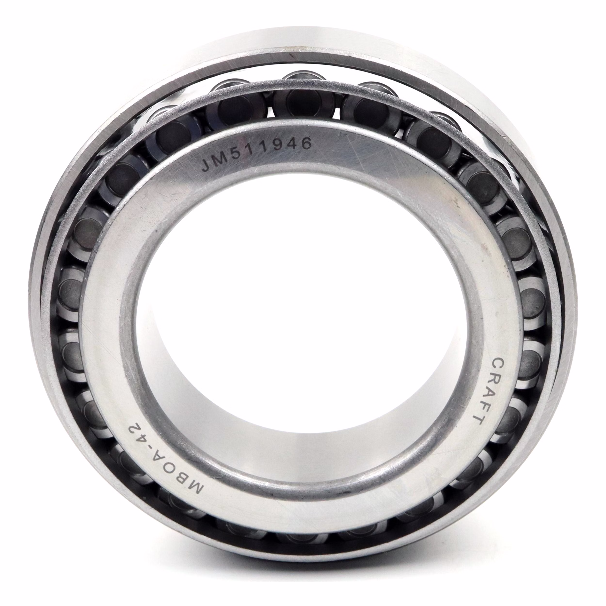 Kegelrollenlager JM511946/JM511910 65x110x28mm, hochbelastbares Präzisionslager für Axial- & Radialbelastungen, DIN 720 ISO 355, langlebig & hitzebeständig PP070172 Entdecken Sie das hochbelastbare Kegelrollenlager DIN 720 ISO 355 für Industrie- und Automobilanwendungen. Mit konischen Wälzkörpern bietet es hohe Festigkeit, geringe Reibung und eine lange Lebensdauer. Ideal für hohe Radial- und Axialbelastungen, tempera