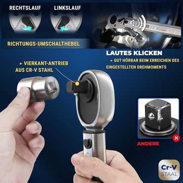 Drehmomentschlüssel 1/2 28-210 Nm Drehmomentschlüssel 1/2 Zoll – 28–210 Nm, Mit 3 Stecknüssen (17,19,21 Mm), Verlängerung 125 Mm, Koffer, 72-Zahn- Ratsche, Für Auto & Motorrad Drehmomentschlüssel 1/2 28-210 Nm Drehmomentschlüssel 1/2 Zoll – 28–210 Nm, Mit 3 Stecknüssen (17,19,21 Mm), Verlängerung 125 Mm, Koffer, 72-Zahn- Ratsche, Für Auto & Motorrad