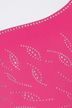 Detailansicht Strasssteine Langarm-Turnanzug für Gymnastik in Pink und Weiß