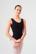 Ballet leotard "Lissy" with wide straps, black 1