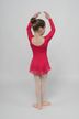 Long-sleeved ballet leotard "Anna" with chiffon skirt, hot pink 2