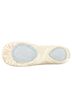 Satin ballet slippers "Sandy" with satin ribbon, split leather sole, champagne 4