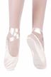 Satin ballet slippers "Terry" with satin ribbon, full leather sole, pink 2