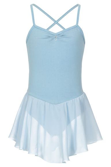 Träger Ballett Trikot "Maja" mit Chiffon Rock, hellblau