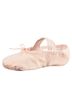 Hellrosa Ballettschuh mit elastischem Riemen und kleiner Schleife auf der Vorderseite 4