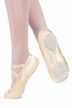 Ballet slippers made of satin "Sammy", split leather sole, champagne 1