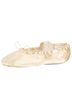Ballet slippers made of satin "Sammy", split leather sole, champagne 3