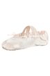 Satin ballet shoes "Nicky", full leather sole, pink 3