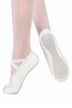 Leather ballet slippers "Sasha", full leather sole, stone white 1