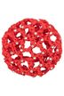 Ein rotes Duttnetz mit Glitzersteinen. 1