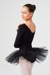 Long-sleeved Ballet tutu "Romy" with rhinestone appliqué, black 2
