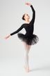 Long-sleeved Ballet tutu "Romy" with rhinestone appliqué, black 4