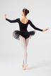 Long-sleeved Ballet tutu "Romy" with rhinestone appliqué, black 5