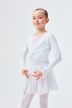 Long-sleeved ballet top "Mia" with twist, white 1