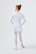 Long-sleeved ballet top "Mia" with twist, white 5