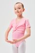 Short-sleeved ballet top "Madita" with twist, pink 1