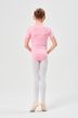 Short-sleeved ballet top "Madita" with twist, pink 4