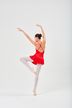 Ballet leotard "Sophie" with skirt, red 4