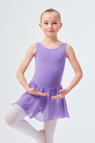 ballet leotard "Minnie" with chiffon skirt, lavender