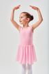ballet leotard "Bella" with wide straps and chiffon skirt, pink 1