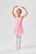 ballet leotard "Bella" with wide straps and chiffon skirt, pink 3