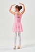 ballet leotard "Bella" with wide straps and chiffon skirt, pink 4