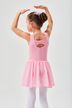 ballet leotard "Bella" with wide straps and chiffon skirt, pink 2