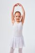 ballet leotard "Bella" with wide straps and chiffon skirt, white 1