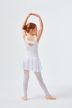 ballet leotard "Bella" with wide straps and chiffon skirt, white 4