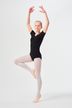 Short-sleeved ballet leotard "Lisa" with rhinestones, black 3