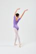 Short-sleeved ballet leotard "Lisa" with rhinestones, lavender 4