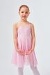 Ballet leotard "Alma" with straps and chiffon skirt, pink 1