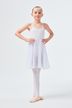 Ballet leotard "Alma" with straps and chiffon skirt, white 3
