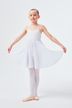Ballet leotard "Alma" with straps and chiffon skirt, white 4