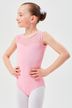 Ballet leotard "Cora" with wide straps and lace insert, pink 1