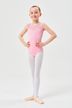 Ballet leotard "Cora" with wide straps and lace insert, pink 3