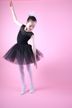 Ballet tutu "Lottie", wide straps with lace insert, black 4