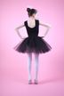Ballet tutu "Lottie", wide straps with lace insert, black 6