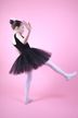 Ballet tutu "Lottie", wide straps with lace insert, black 7