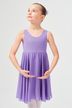 Ballet leotard "Helena" with wide straps and chiffon skirt, lavender 1