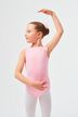 Sleeveless ballet leotard "Linda" with a low back, pink 1
