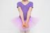 Short-sleeved Ballet tutu "Nele" with rhinestone appliqué, lavender 5