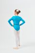 Ein junges Mädchen in einem blauen Ballett Trikot 4