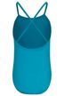 Rückansicht eines türkisfarbenen ärmellosen Tanktops mit dünnen 6