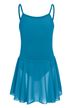 Ballet leotard "Maggie" with chiffon skirt, petrol 3