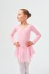 Long-sleeved ballet leotard "Anna" with chiffon skirt, pink 1