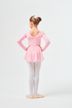 Long-sleeved ballet leotard "Anna" with chiffon skirt, pink 4